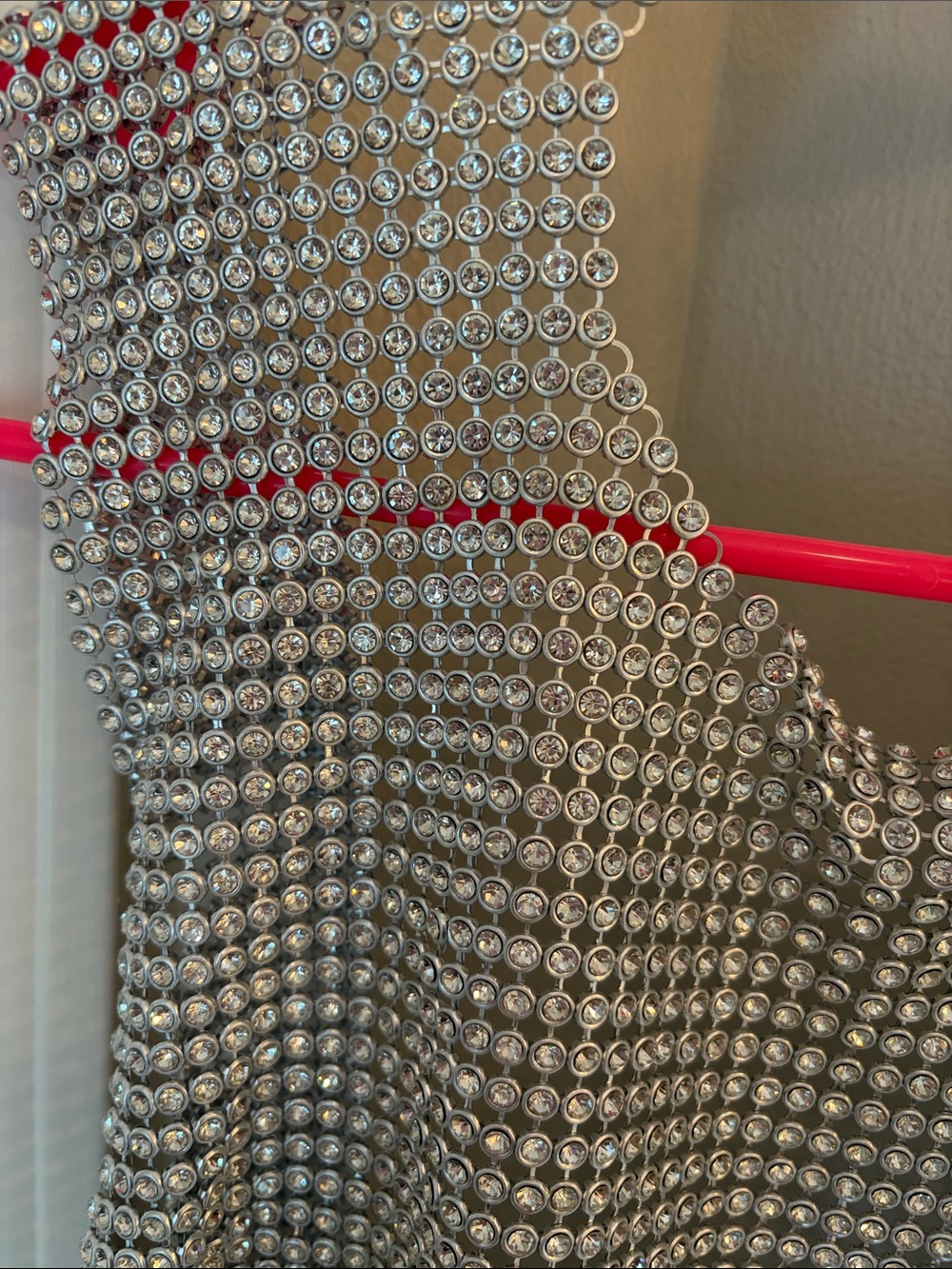12th Tribe Metallic Silver Mesh Crop Top - Picture 10 of 12